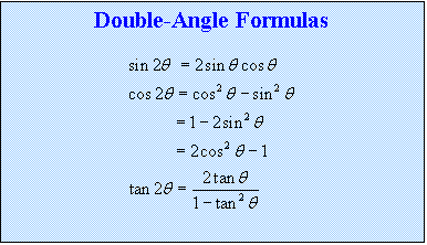 Text Box: Double-Angle Formulas

 
